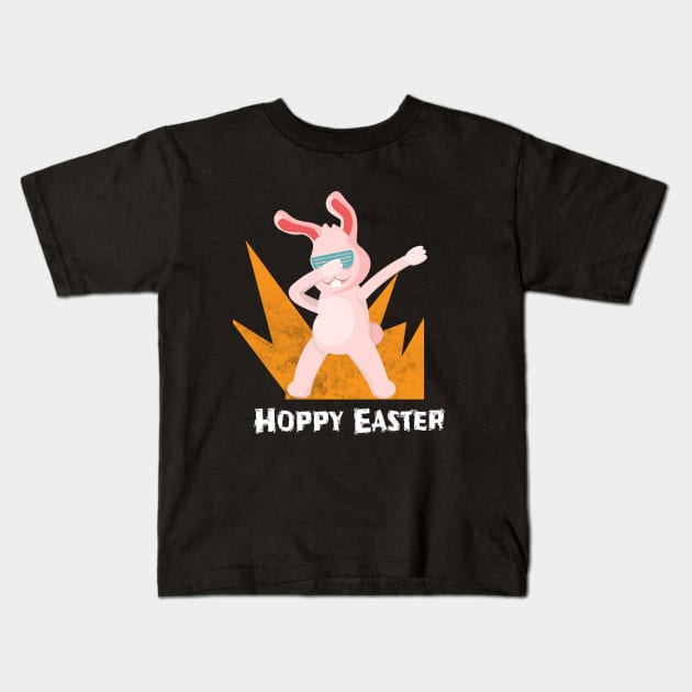 Dabbing Easter Bunny Kids T-Shirt by bewilder-media